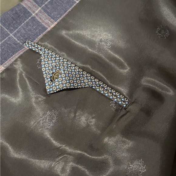 Ralph Lauren Navy/Pink Plaid Blazer Men Big/Tall Comfort Flex 56L.New with tags - Picture 6 of 8